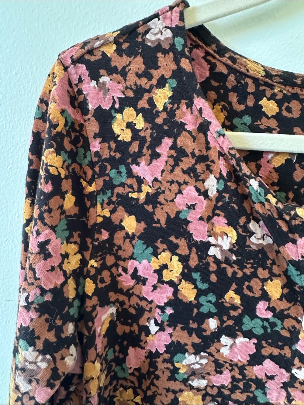 FAT FACE NINA BLACK PETAL PRINT BUTTON TUNIC DRESS Size 10 - Picture 5 of 13